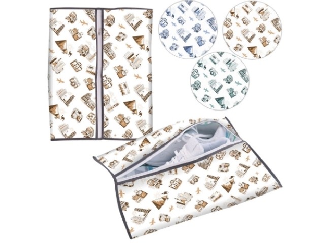 Чехол для обуви ПУТЕШЕСТВИЯ размер 40*32см МТ70-144